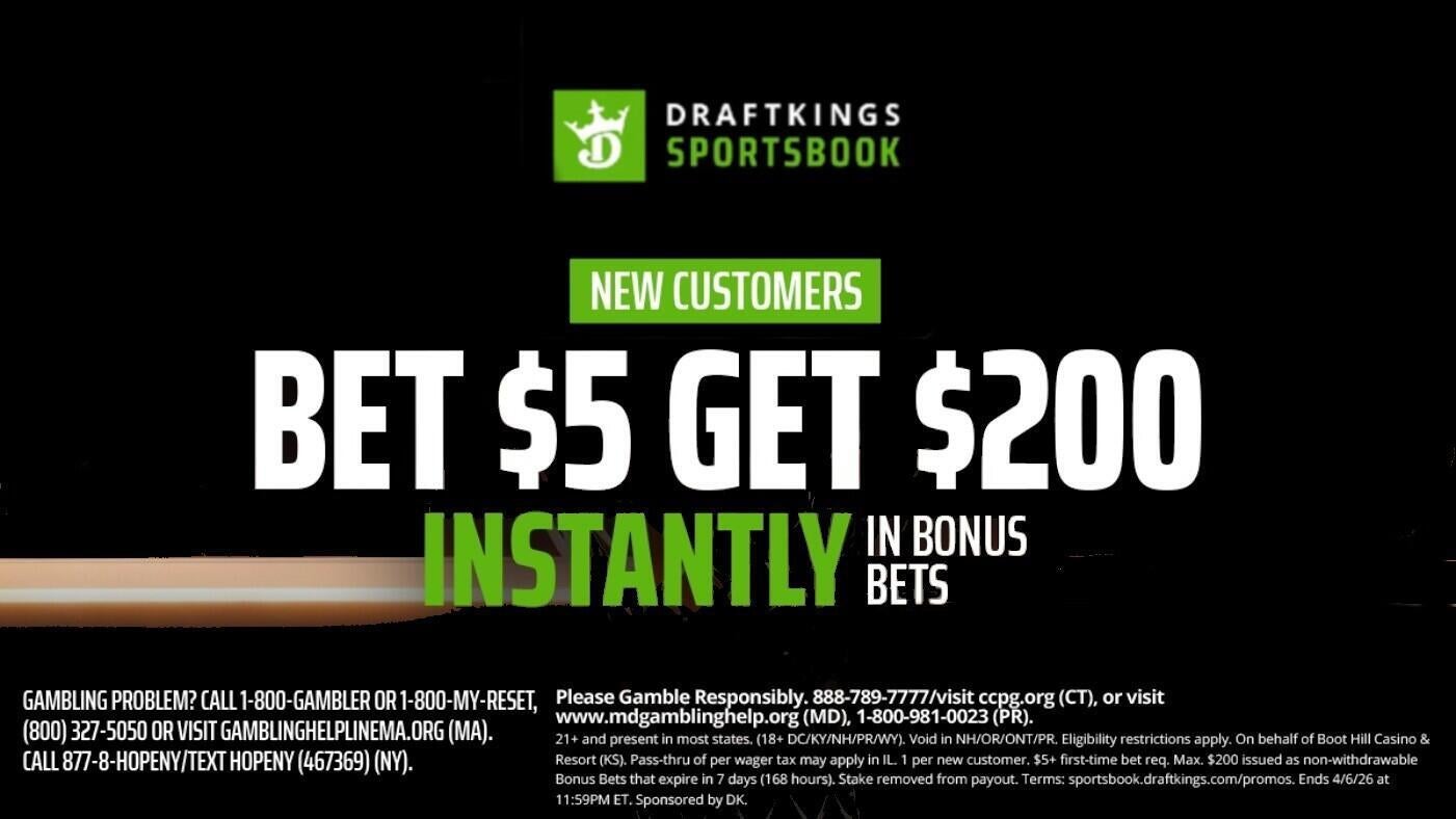 Бонусные ставки от DraftKings: $200 за ставку в $5 на НБА и МЛБ в понедельник